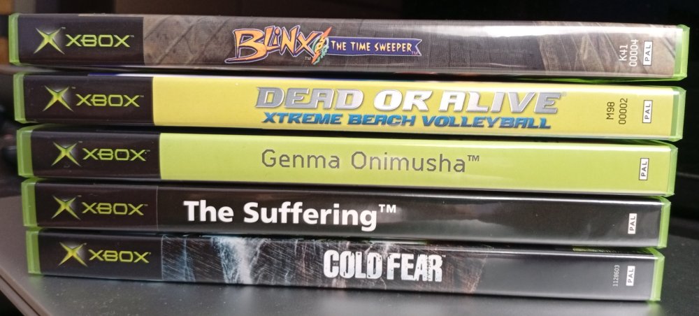 Blinx, Dead or Alive, Genma Onimusha, Cold Fear i The Suffering GRZBIETY.jpg