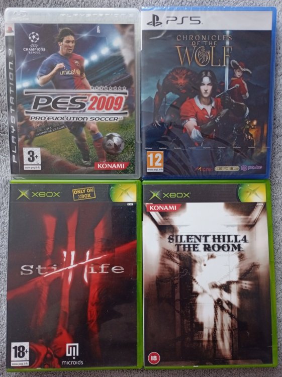 PES2009, Chronicles of the Wolf, Silent Hill 4 i Still Life.jpg