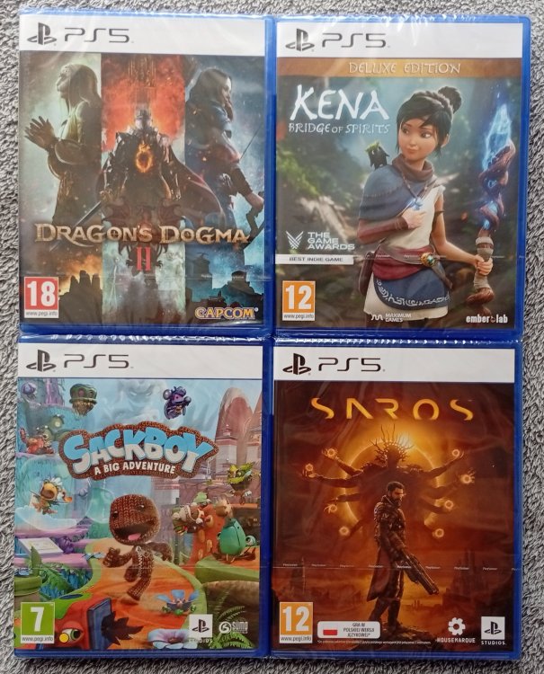 SAROS i reszta, Dragon's Dogma2, KENA i Sackboy.jpg